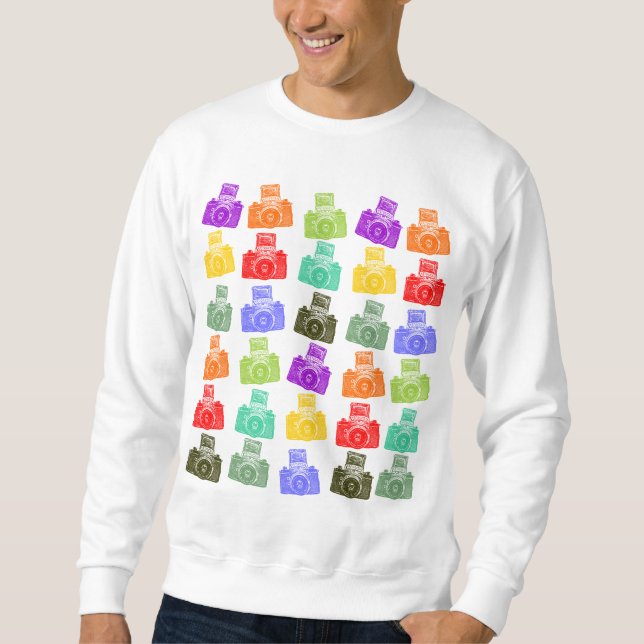 Bunte Kameras Sweatshirt (Vorderseite)