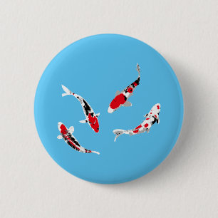 Bunte Karpfen Button