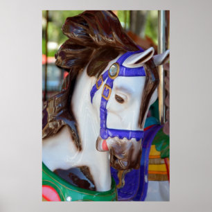 Bunte Karussellpferd Poster
