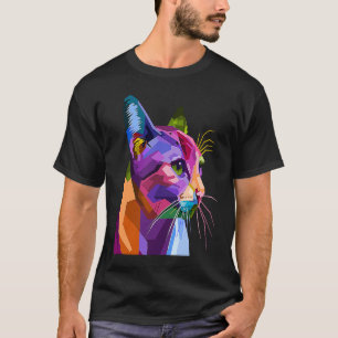 Bunte Katze für Kätzchen Kitty Adoption Katzen T-Shirt