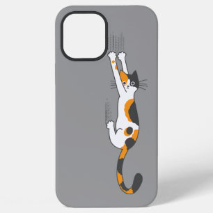 Bunte Katze hält sich fest - Lustig für Katzenlieb iPhone 12 Pro Max Hülle