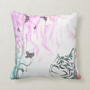 Bunte Katze Kissen