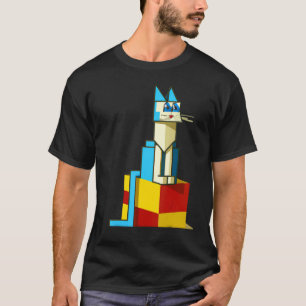 Bunte Katze Miauen Kätzchenporträt süße Katze   Ka T-Shirt