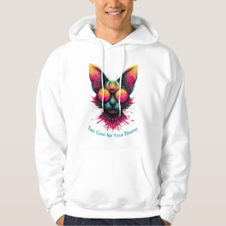 Bunte Katze mit Brille Herren Hoodie