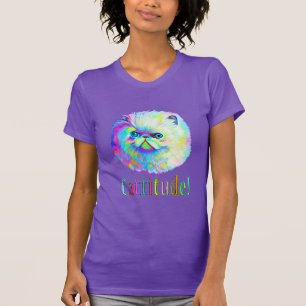 Bunte Katze mit Catitude T-Shirt