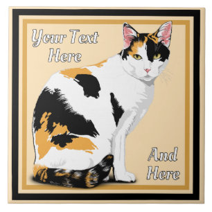 Bunte Katze Personalisiert Fliese