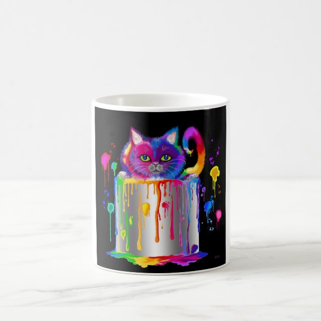 Bunte Katze Tasse (Mittel)