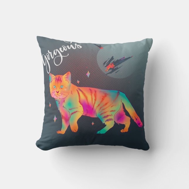 Bunte Katzen-Cliparts Kissen (Vorderseite)