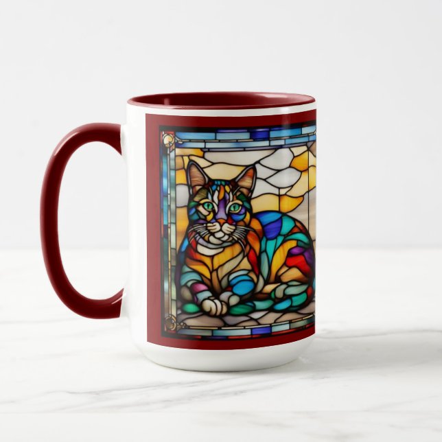 Bunte Katzen Dekorative Tasse (Links)