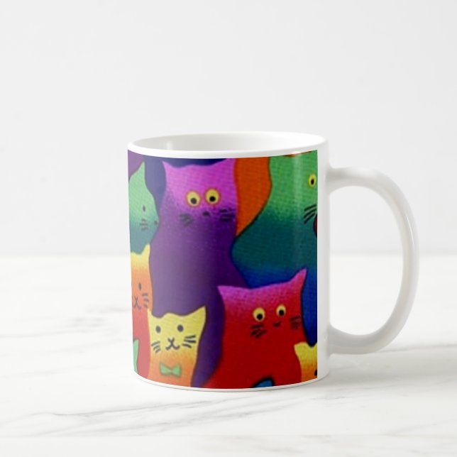 Bunte Katzen Kaffeetasse (Rechts)