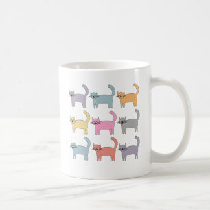 Bunte Katzen Kaffeetasse