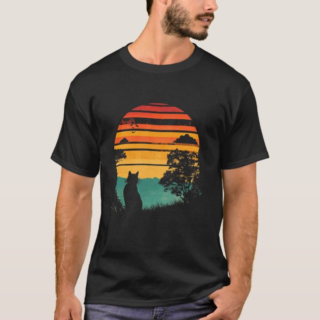 Bunte Katzen Sommer T-Shirt (Vorderseite)
