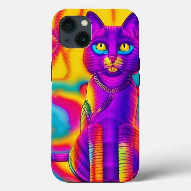 bunte Katzen-Telefonhülle Case-Mate iPhone Hülle (Rückseite)