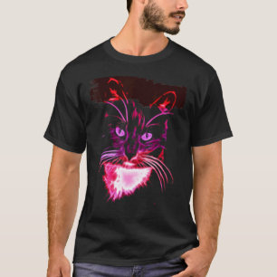 Bunte Katzenkunst Neuheit - Geschenkidee für Katze T-Shirt