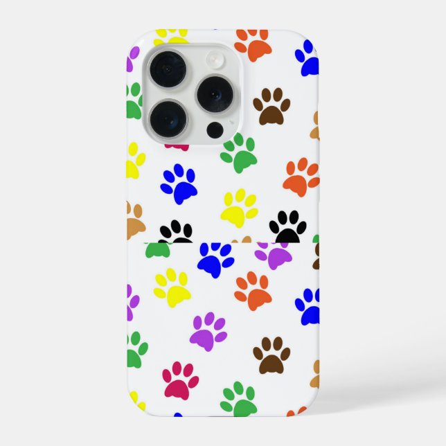 bunte Katzenpfoten Handyhülle iPhone Hülle (Rückseite)