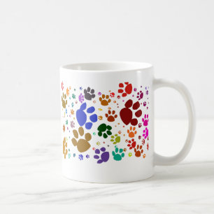 bunte Katzentatzen Kaffeetasse