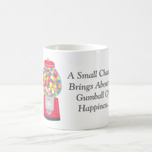 Bunte Kaugummiautomaten Kleine Änderung Zitat Kaffeetasse