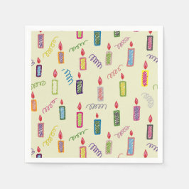 Bunte Kerzen Happy Birthday Servietten