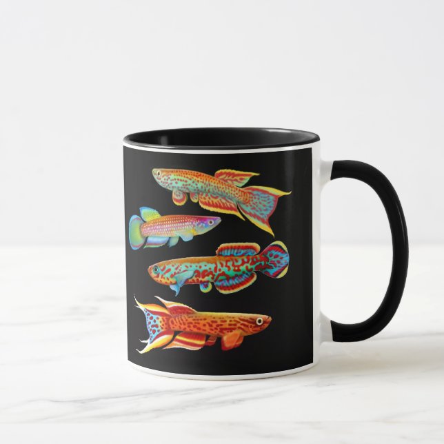 Bunte Killifishes-Tasse Tasse (Rechts)