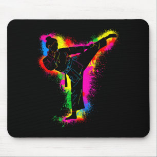 Bunte Kinder Taekwondo Martial Arts Frauen Mädchen Mousepad