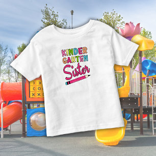 Bunte Kindergarten-Schwester – Erster Schultag Kleinkind T-shirt