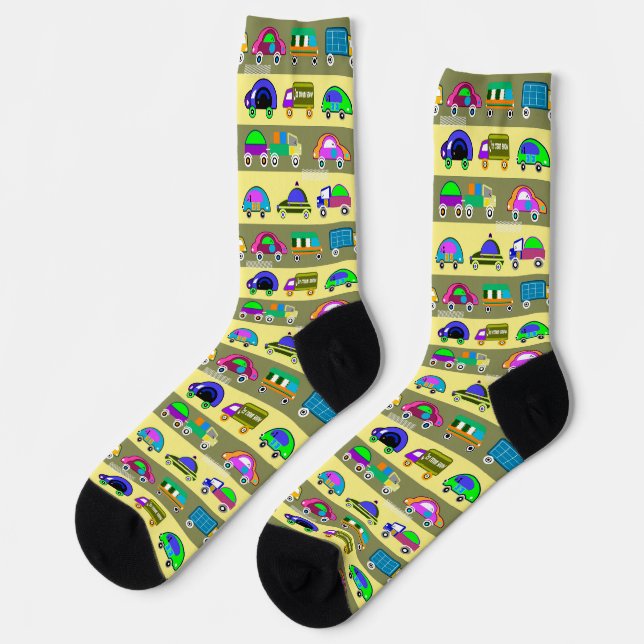 Bunte Kinderwagen für Jungen  Socken (Linkes Detail)