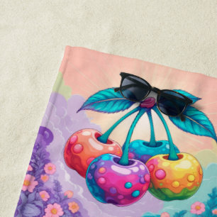 Bunte Kirsche für den Sommer Strandtuch