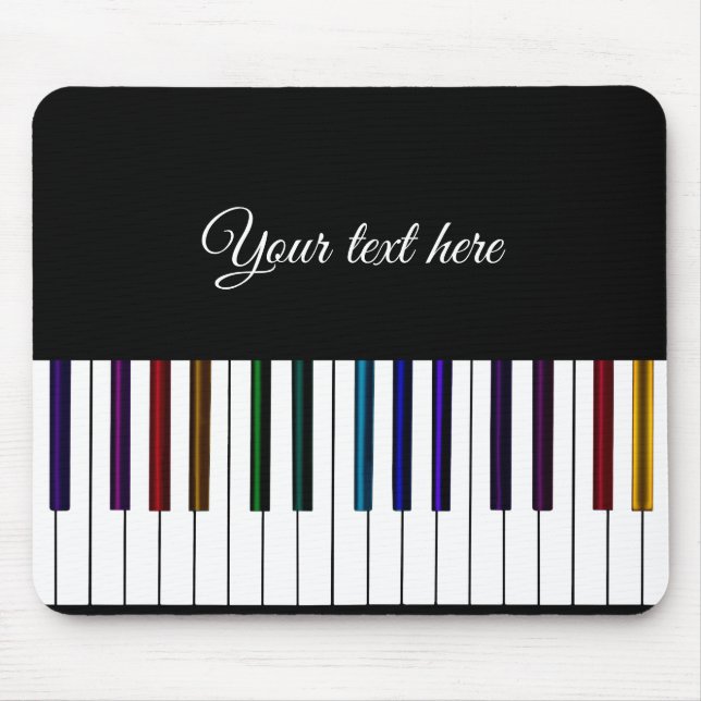 Bunte Klavier-Tastatur-Musik-Mausunterlage Mousepad (Vorne)