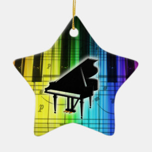 Bunte Klavier-Tastatur-Verzierung Keramikornament