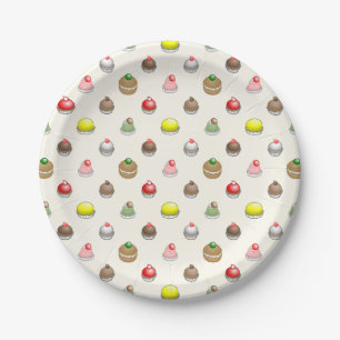 Bunte Kleine Kuchen Pappteller