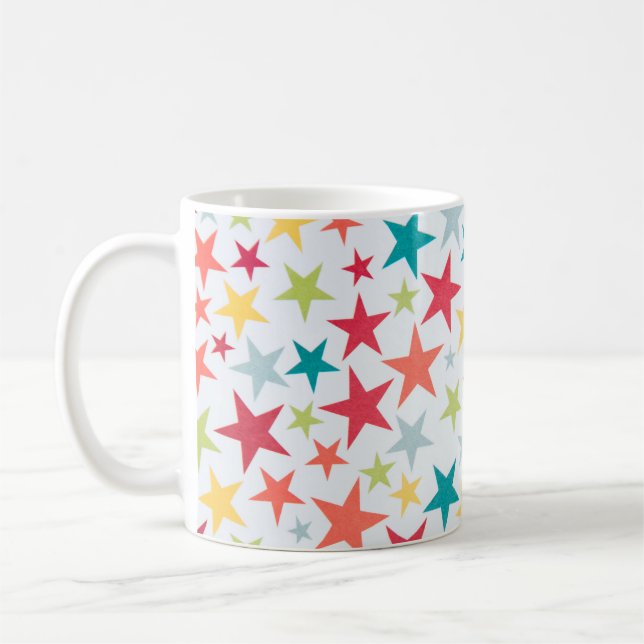 Bunte kleine Stern-Kaffee-Tasse Tasse (Links)