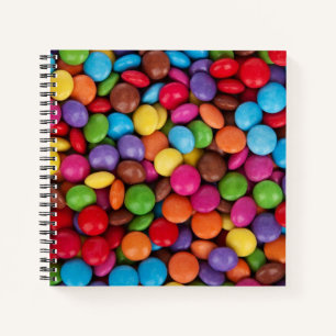 Bunte Knopfbonbons Notizbuch