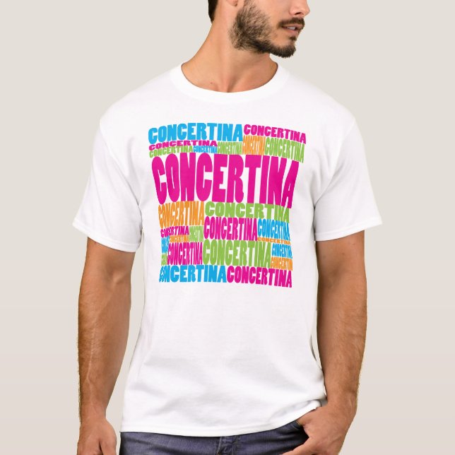 Bunte Konzertina T-Shirt (Vorderseite)