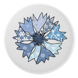 bunte Kornblume Keramikknauf