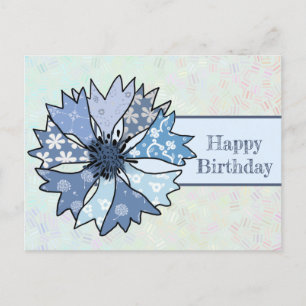 bunte Kornblume Postkarte