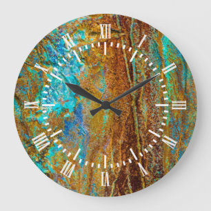Bunte Korrosion Große Wanduhr