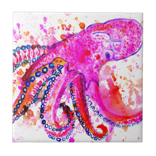 Bunte Krake Art02 Fliese