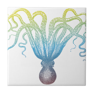 bunte Kraken-Silhouette Fliese