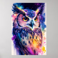 Bunte kreative weise Eulen-Illustration