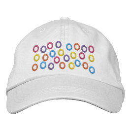 Bunte Kreise Polka Dots Bestickte Baseballkappe