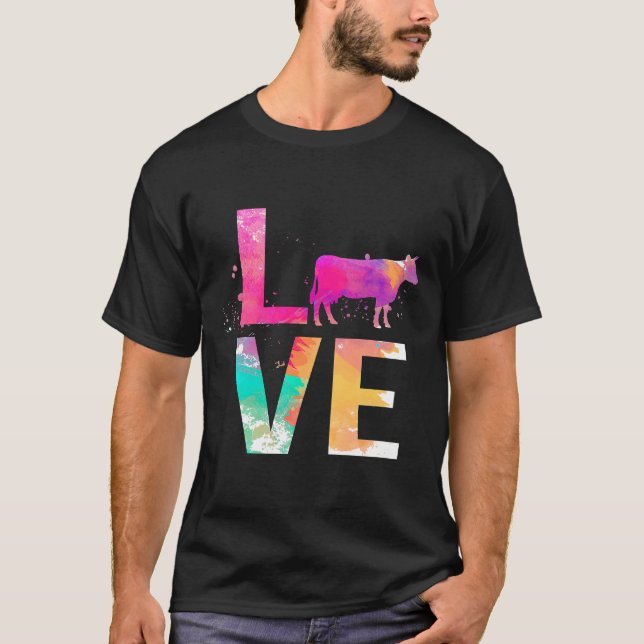 Bunte Kuh-Mama Kuh T-Shirt (Vorderseite)