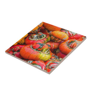 Bunte Kürbis Fliese