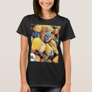 Bunte Kürbisse Nahaufnahme T-Shirt