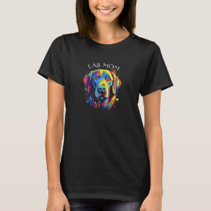 Bunte Lab-Mama Labrador Retriever Kunst Geschenk f T-Shirt