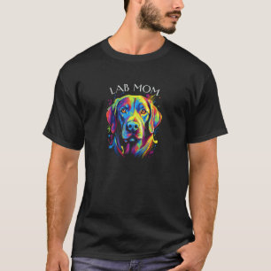 Bunte Lab-Mama Labrador Retriever Kunst Geschenk f T-Shirt