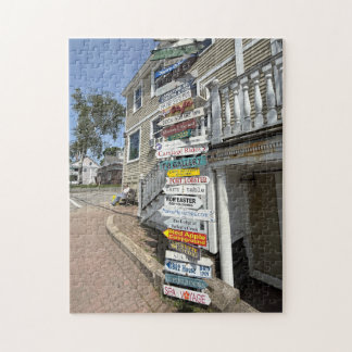 Bunte Ladenschilder in Kennebunkport Maine Puzzle