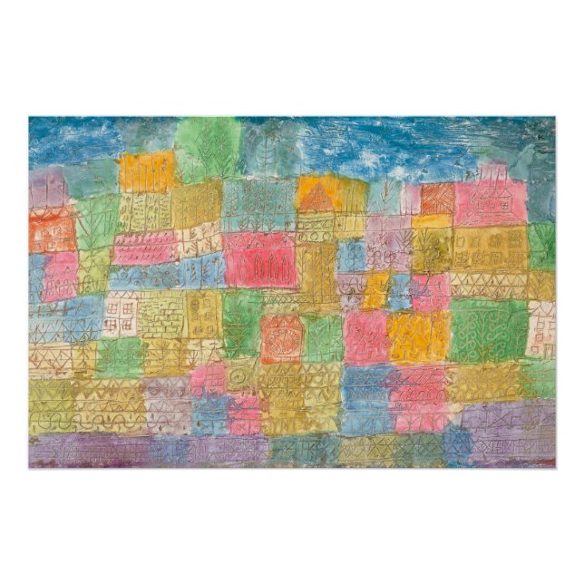 Bunte Landschaft - Paul Klee Poster (Vorderseite)