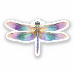 Bunte Libelle – Irisierende Naturkunst Aufkleber