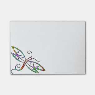 bunte Libelle Post-it Klebezettel
