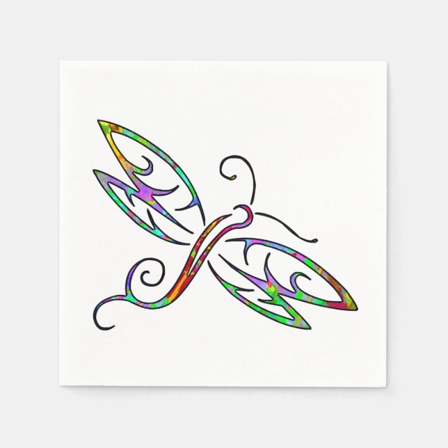 Bunte Libelle Serviette (Vorderseite)